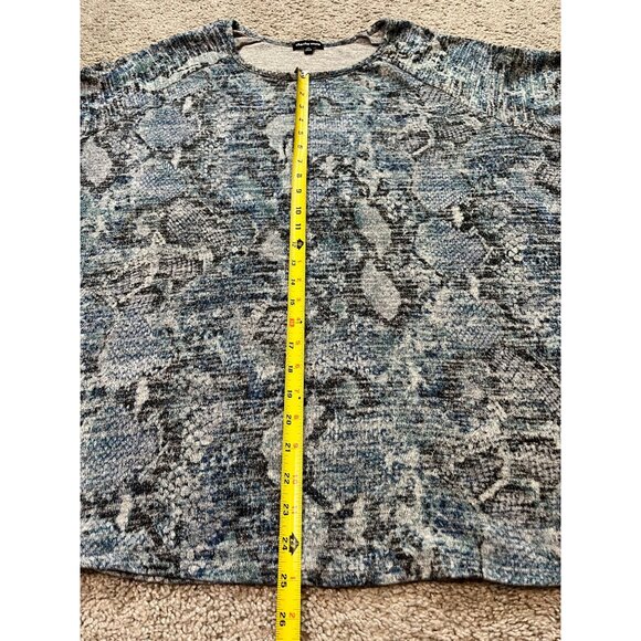 Cha Cha Vente Womens Blue & Gray Snake Print Tunic Top Size 2X - Picture 4 of 8